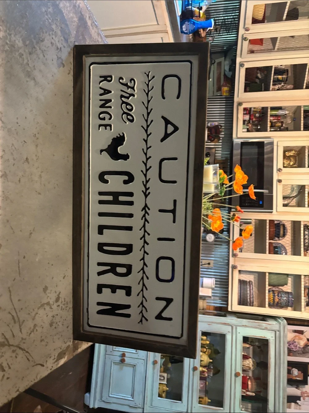 Farmhouse White & Black 'Caution Children' Wall Sign - Rustic Home Decor